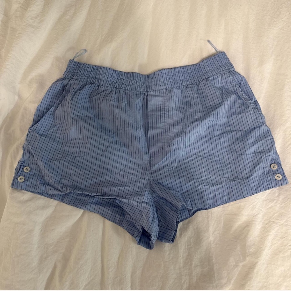 Zara Blue Striped Shorts